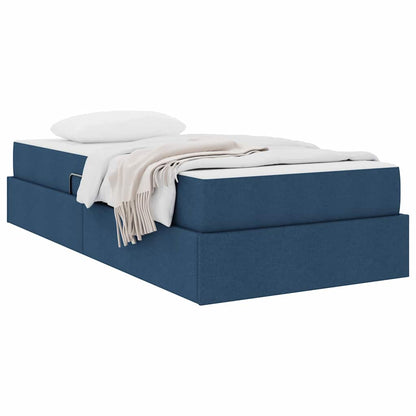 Letto con contenitore e materasso Blu 90 x 190 cm Poliestere | homemem39