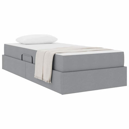 Letto con contenitore e materasso Grigio chiaro 90 x 200 cm | homemem39