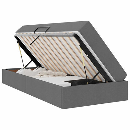 Letto con contenitore e materasso Grigio scuro 90 x 200 cm | homemem39