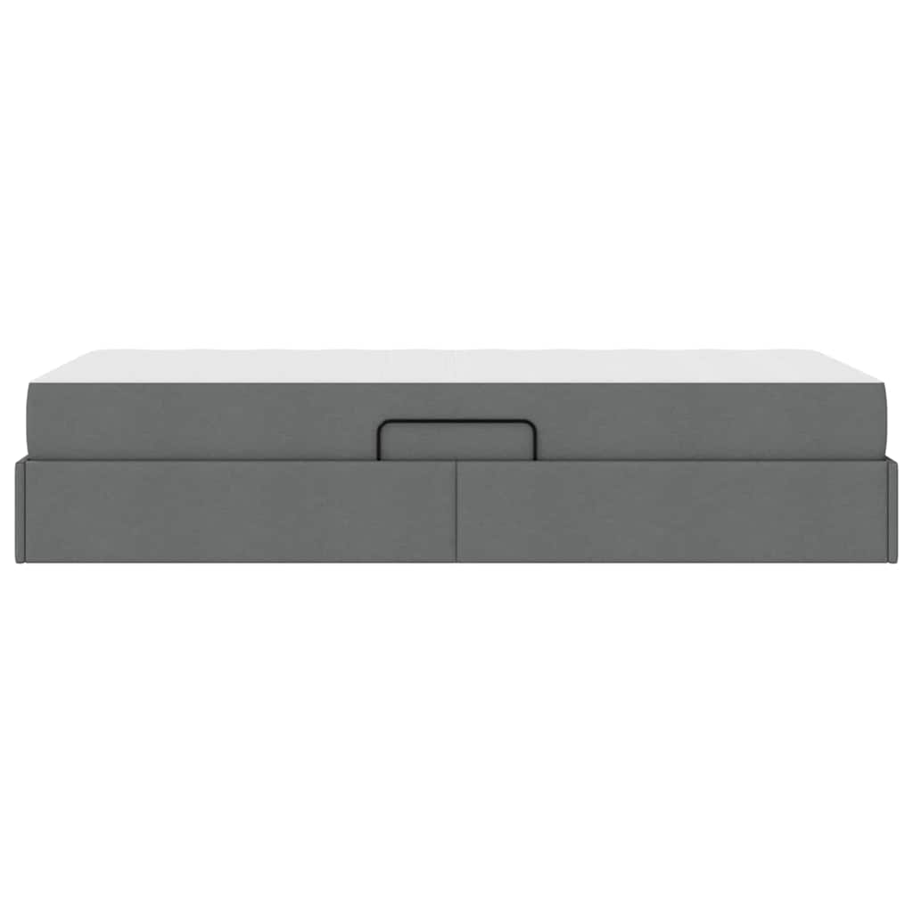 Letto con contenitore e materasso Grigio scuro 90 x 200 cm | homemem39