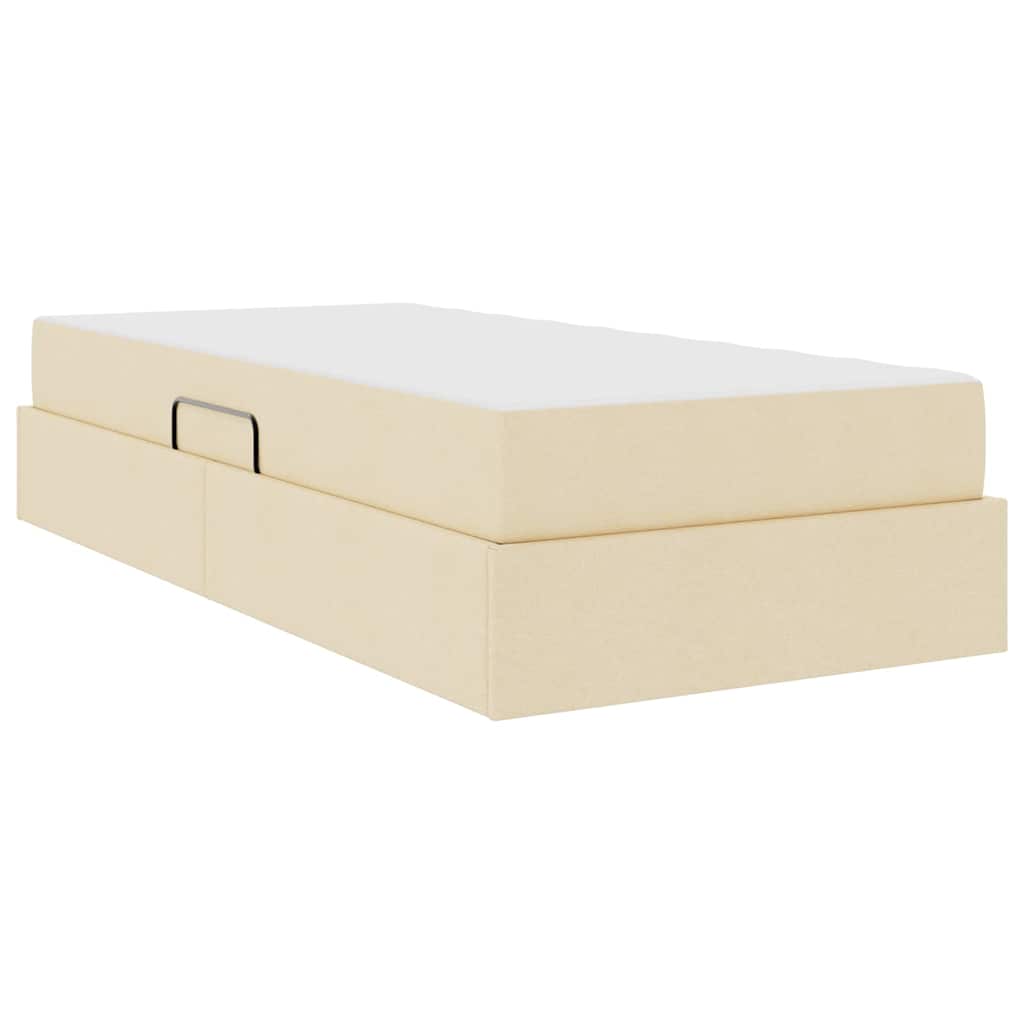Letto con contenitore e materasso Crema 90 x 200 cm Poliestere | homemem39