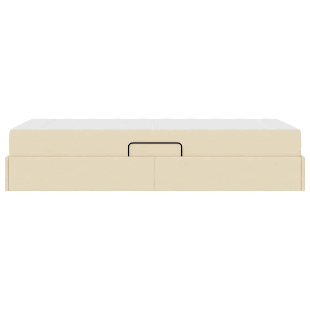 Letto con contenitore e materasso Crema 90 x 200 cm Poliestere | homemem39