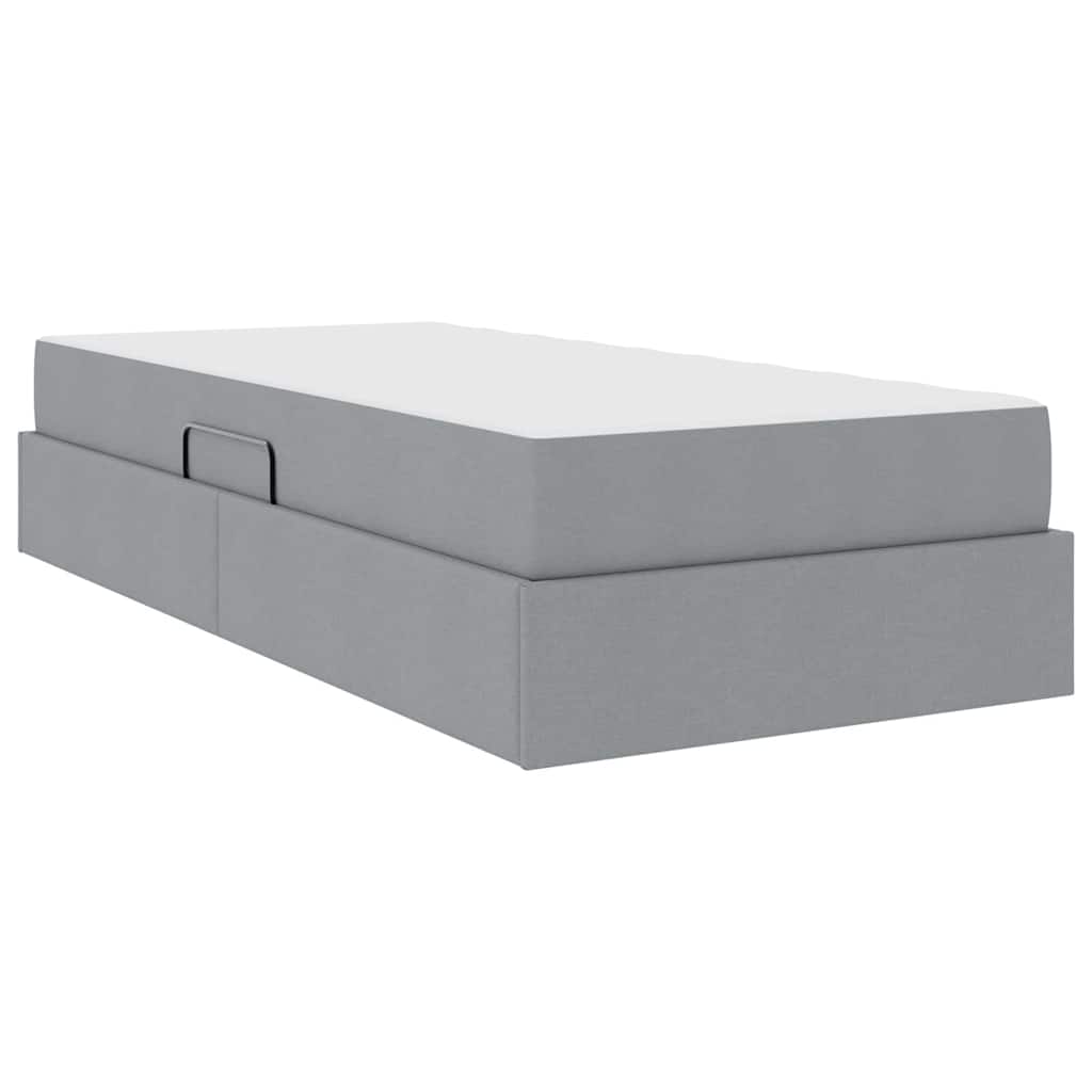 Letto con contenitore e materasso Grigio chiaro 100 x 200 cm | homemem39