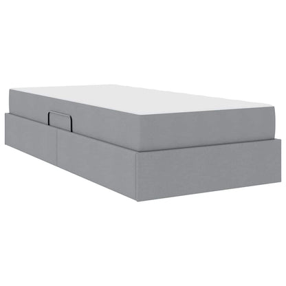 Letto con contenitore e materasso Grigio chiaro 100 x 200 cm | homemem39
