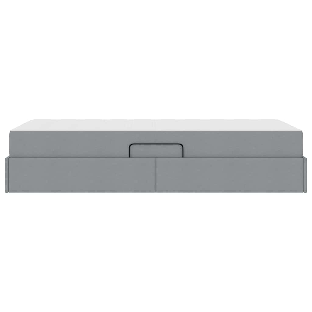 Letto con contenitore e materasso Grigio chiaro 100 x 200 cm | homemem39