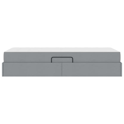 Letto con contenitore e materasso Grigio chiaro 100 x 200 cm | homemem39