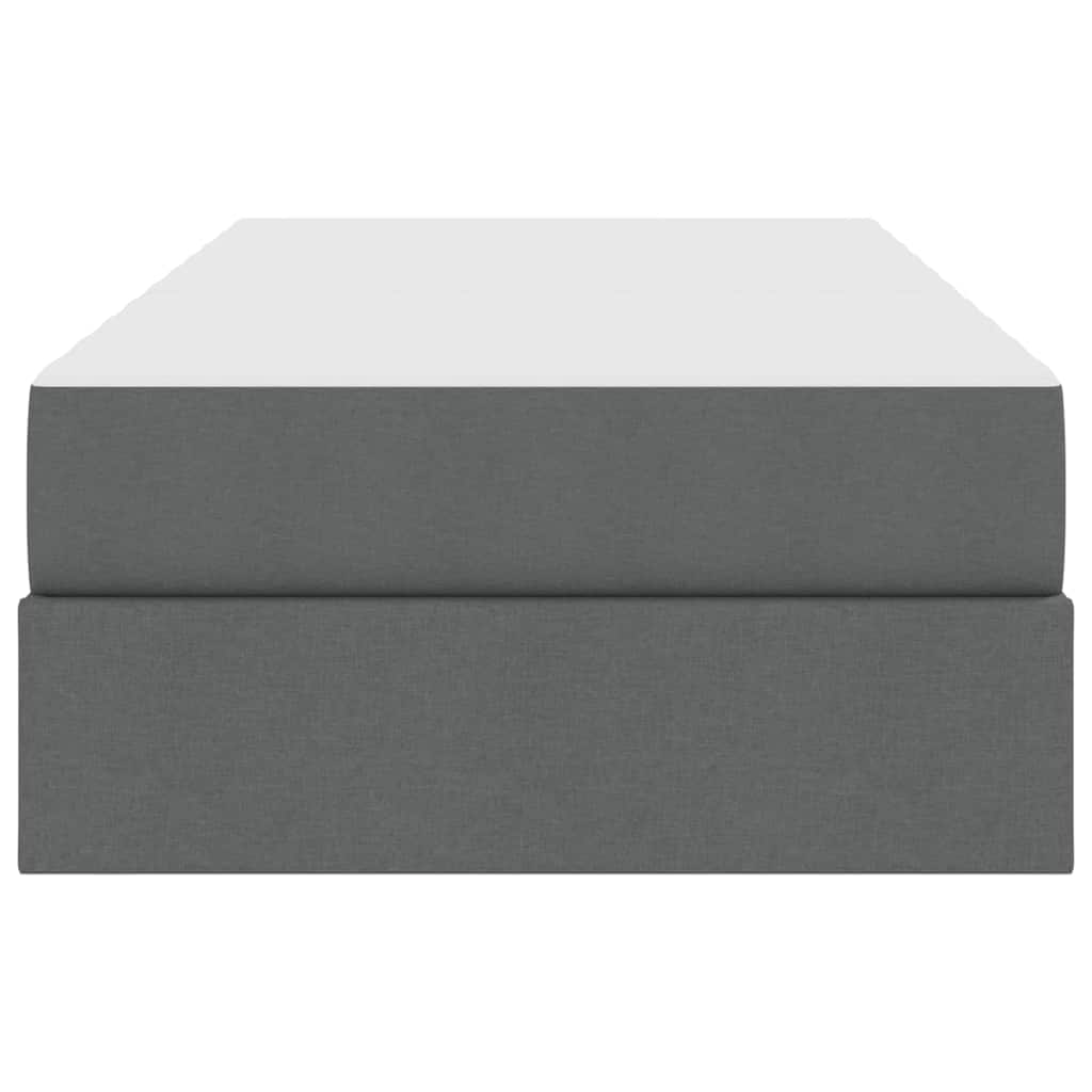 Letto con contenitore e materasso Grigio scuro 100 x 200 cm | homemem39