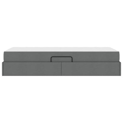 Letto con contenitore e materasso Grigio scuro 100 x 200 cm | homemem39