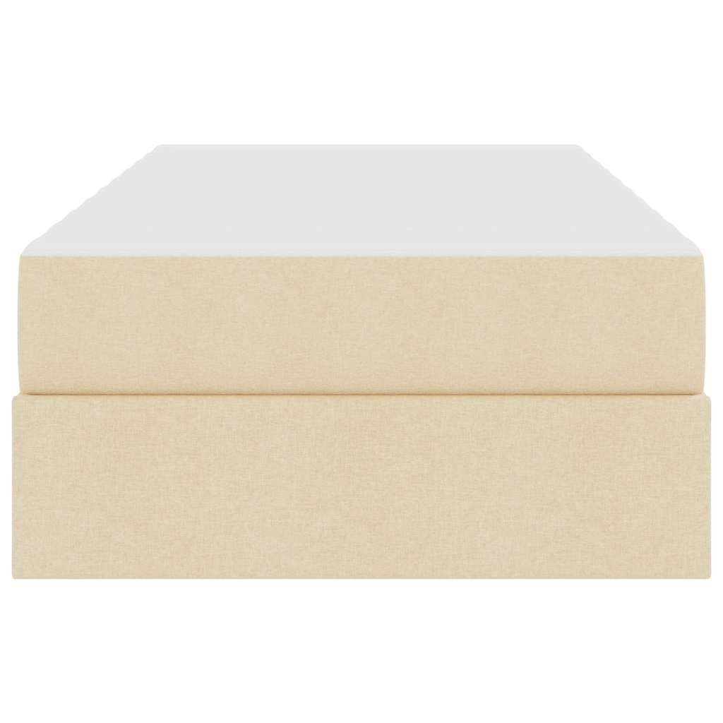 Letto con contenitore e materasso Crema 100 x 200 cm Poliestere | homemem39