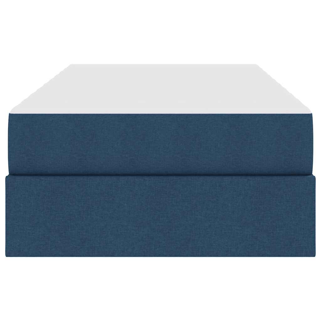 Letto con contenitore e materasso Blu 100 x 200 cm Poliestere | homemem39