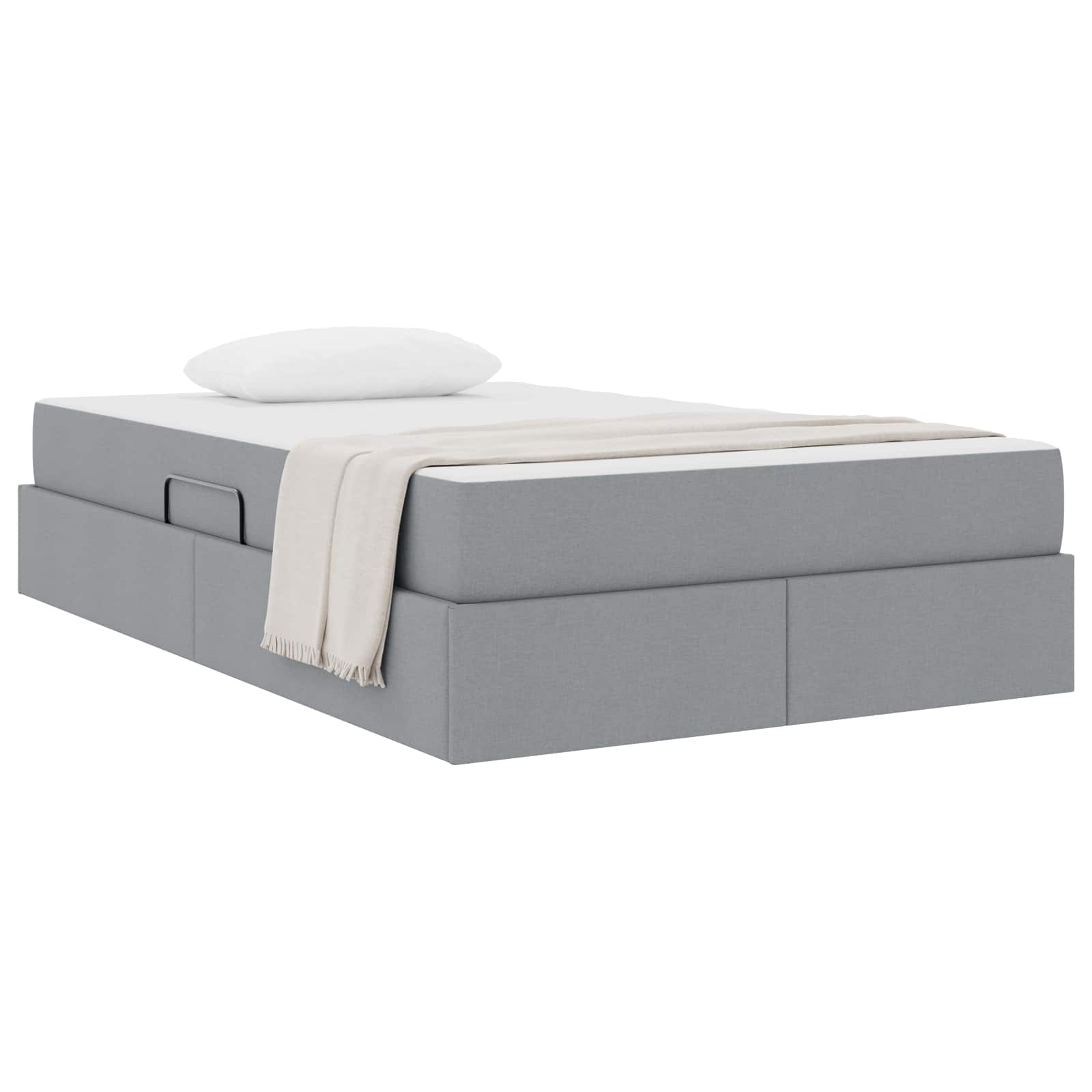 Letto con contenitore e materasso Grigio chiaro 120 x 190 cm | homemem39
