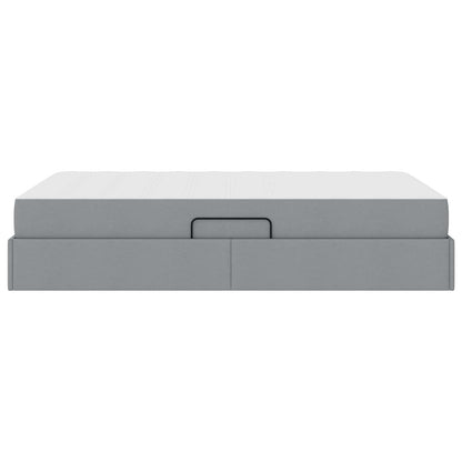 Letto con contenitore e materasso Grigio chiaro 120 x 190 cm | homemem39