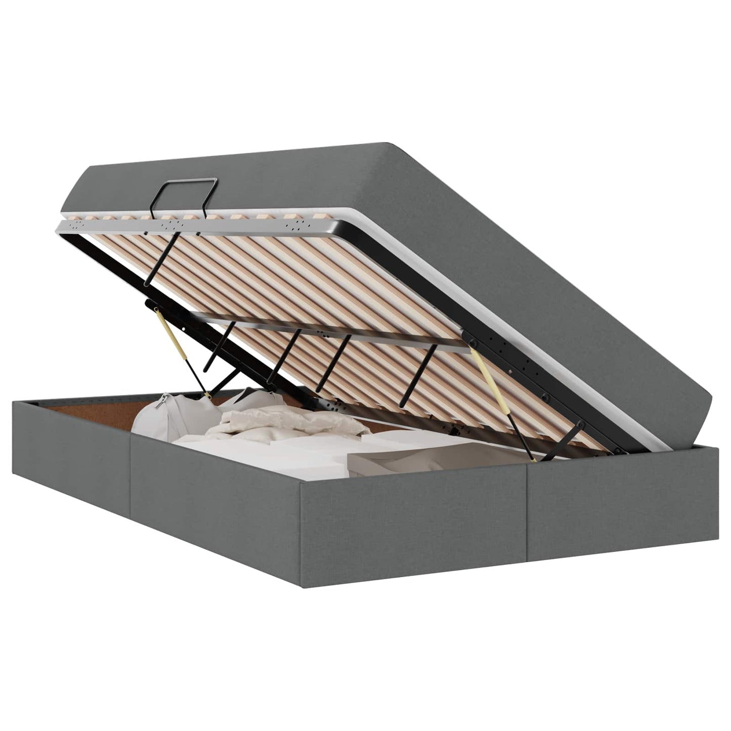 Letto con contenitore e materasso Grigio scuro 120 x 190 cm | homemem39