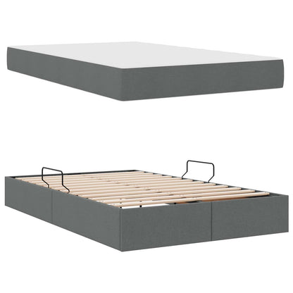 Letto con contenitore e materasso Grigio scuro 120 x 190 cm | homemem39
