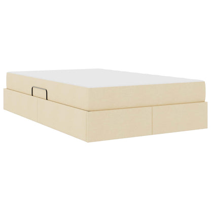 Letto con contenitore e materasso Crema 120 x 190 cm Poliestere | homemem39