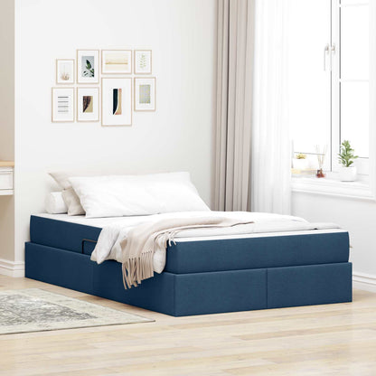 Letto con contenitore e materasso Blu 120 x 190 cm Poliestere | homemem39