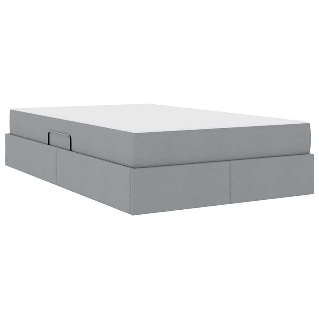 Letto con contenitore e materasso Grigio chiaro 120 x 200 cm | homemem39