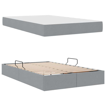 Letto con contenitore e materasso Grigio chiaro 120 x 200 cm | homemem39