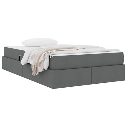 Letto con contenitore e materasso Grigio scuro 120 x 200 cm | homemem39