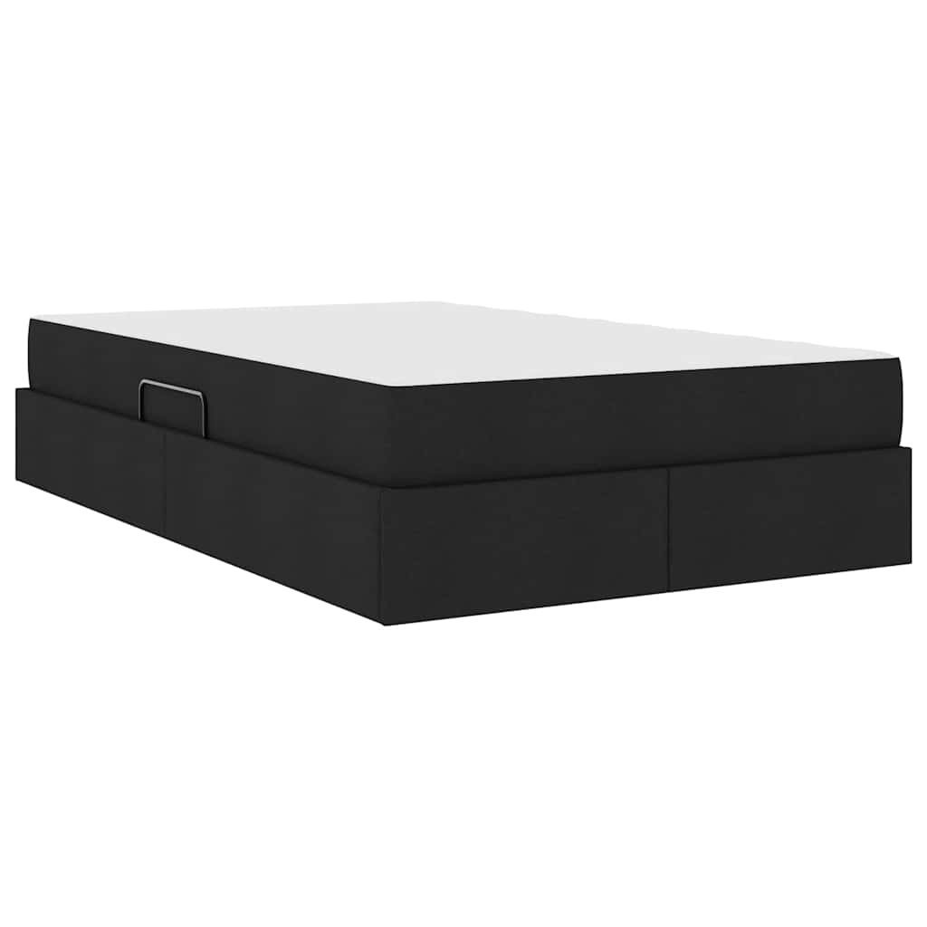 Letto con contenitore e materasso Nero 120 x 200 cm Poliestere | homemem39
