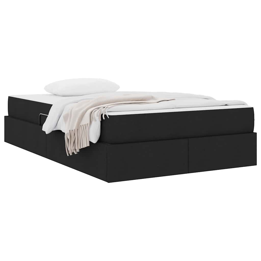 Letto con contenitore e materasso Nero 120 x 200 cm Poliestere | homemem39