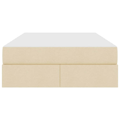 Letto con contenitore e materasso Crema 120 x 200 cm Poliestere | homemem39