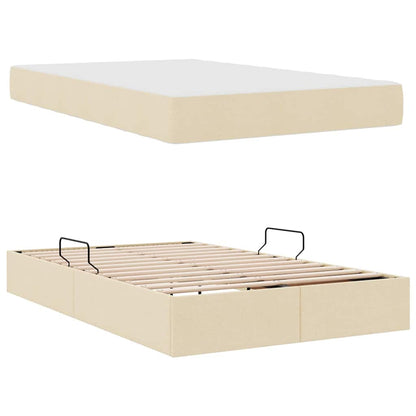 Letto con contenitore e materasso Crema 120 x 200 cm Poliestere | homemem39