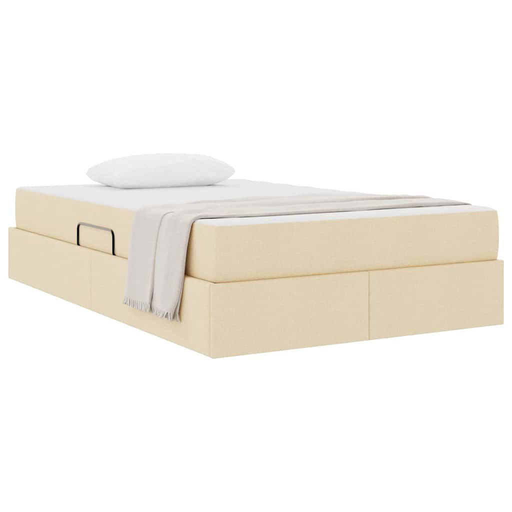 Letto con contenitore e materasso Crema 120 x 200 cm Poliestere | homemem39