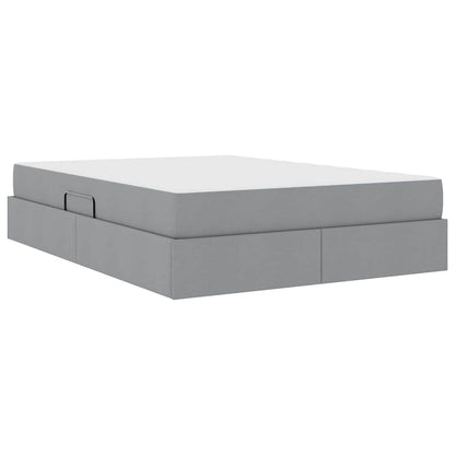 Letto con contenitore e materasso Grigio chiaro 140 x 190 cm | homemem39