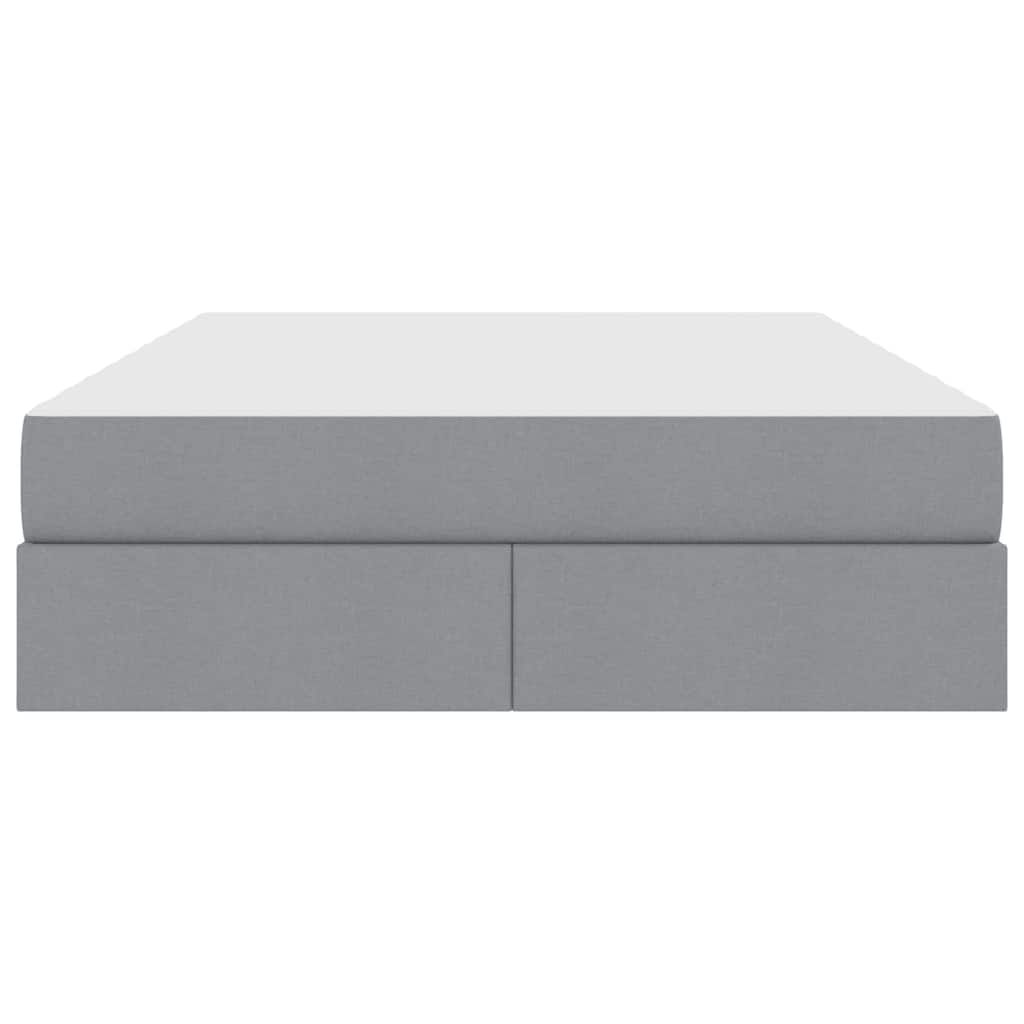 Letto con contenitore e materasso Grigio chiaro 140 x 190 cm | homemem39