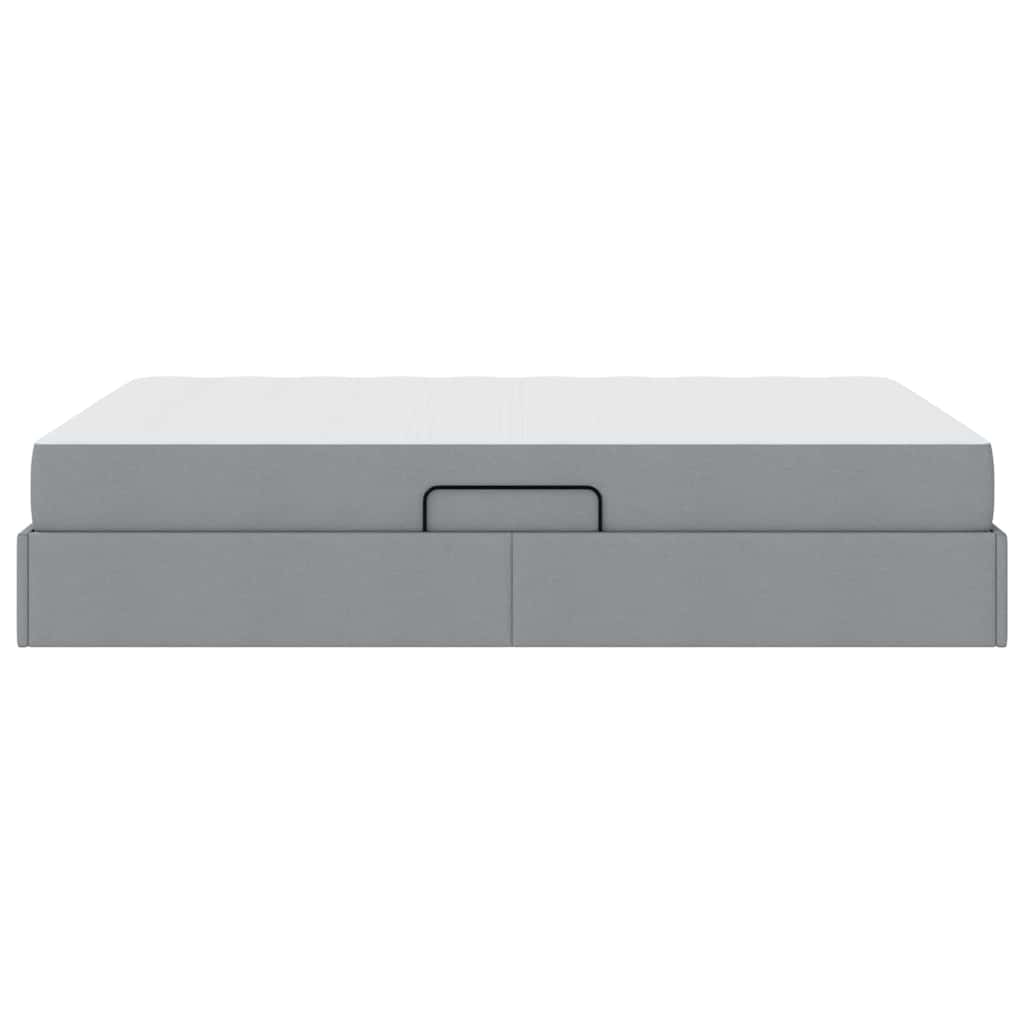 Letto con contenitore e materasso Grigio chiaro 140 x 190 cm | homemem39