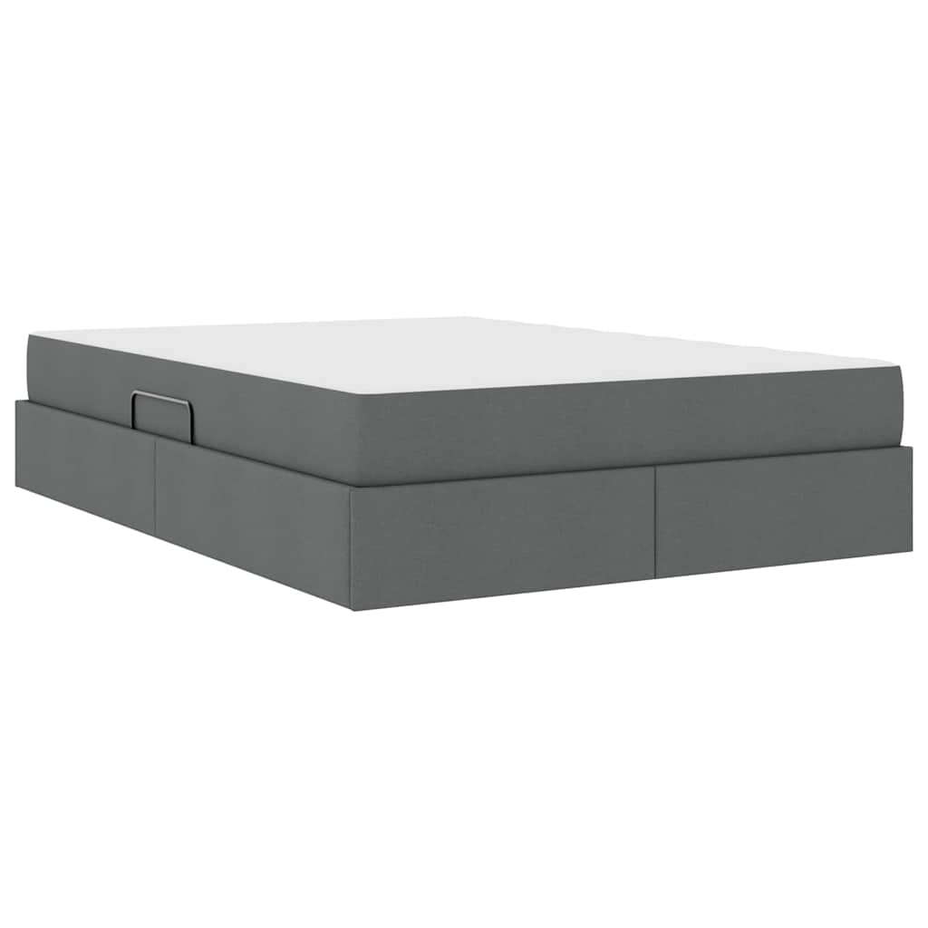 Letto con contenitore e materasso Grigio scuro 140 x 190 cm | homemem39