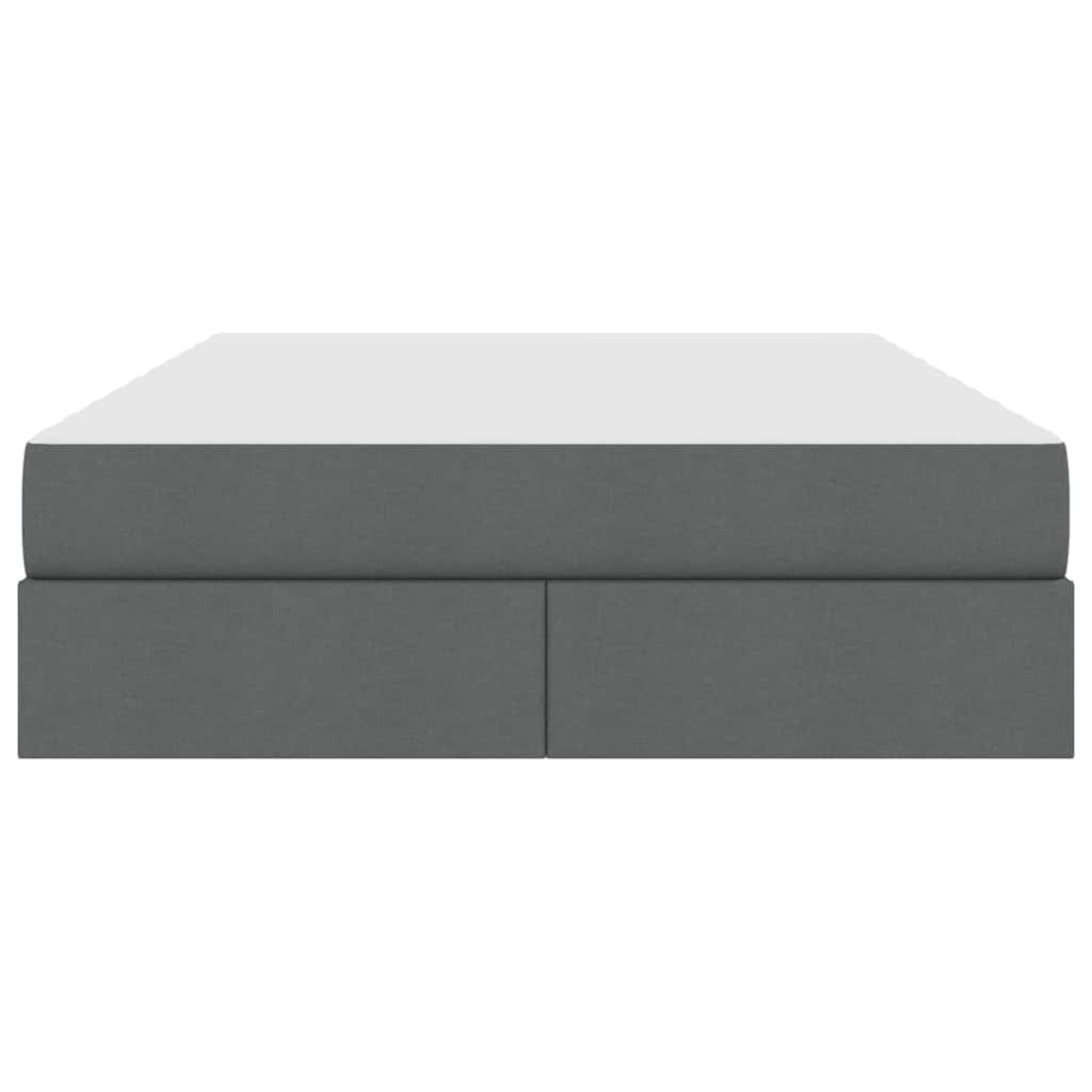Letto con contenitore e materasso Grigio scuro 140 x 190 cm | homemem39