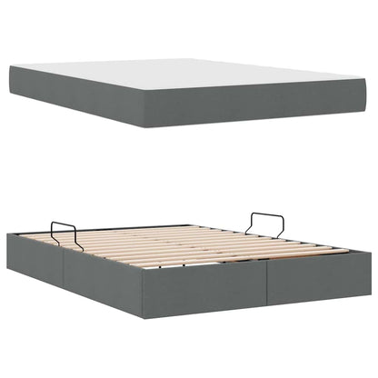 Letto con contenitore e materasso Grigio scuro 140 x 190 cm | homemem39