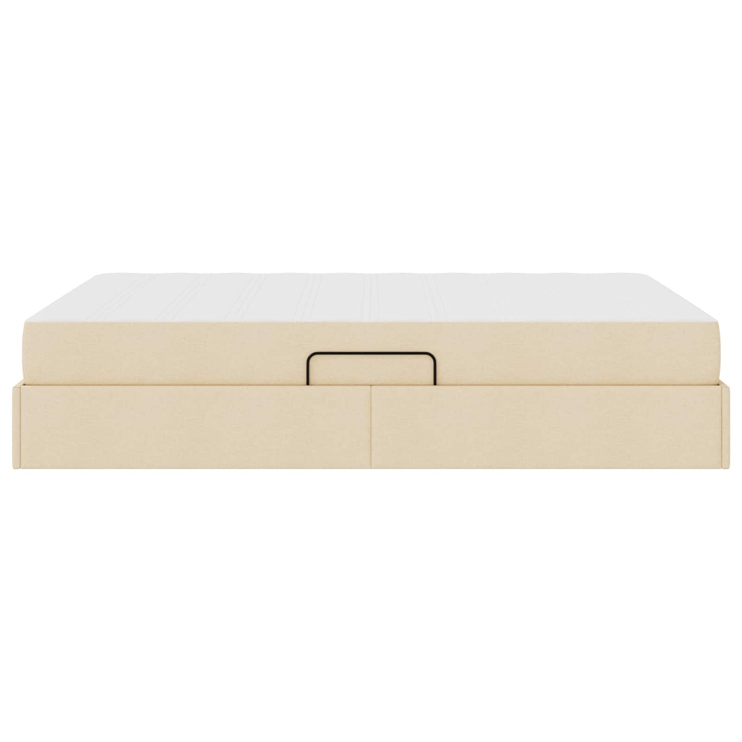 Letto con contenitore e materasso Crema 140 x 190 cm Poliestere | homemem39