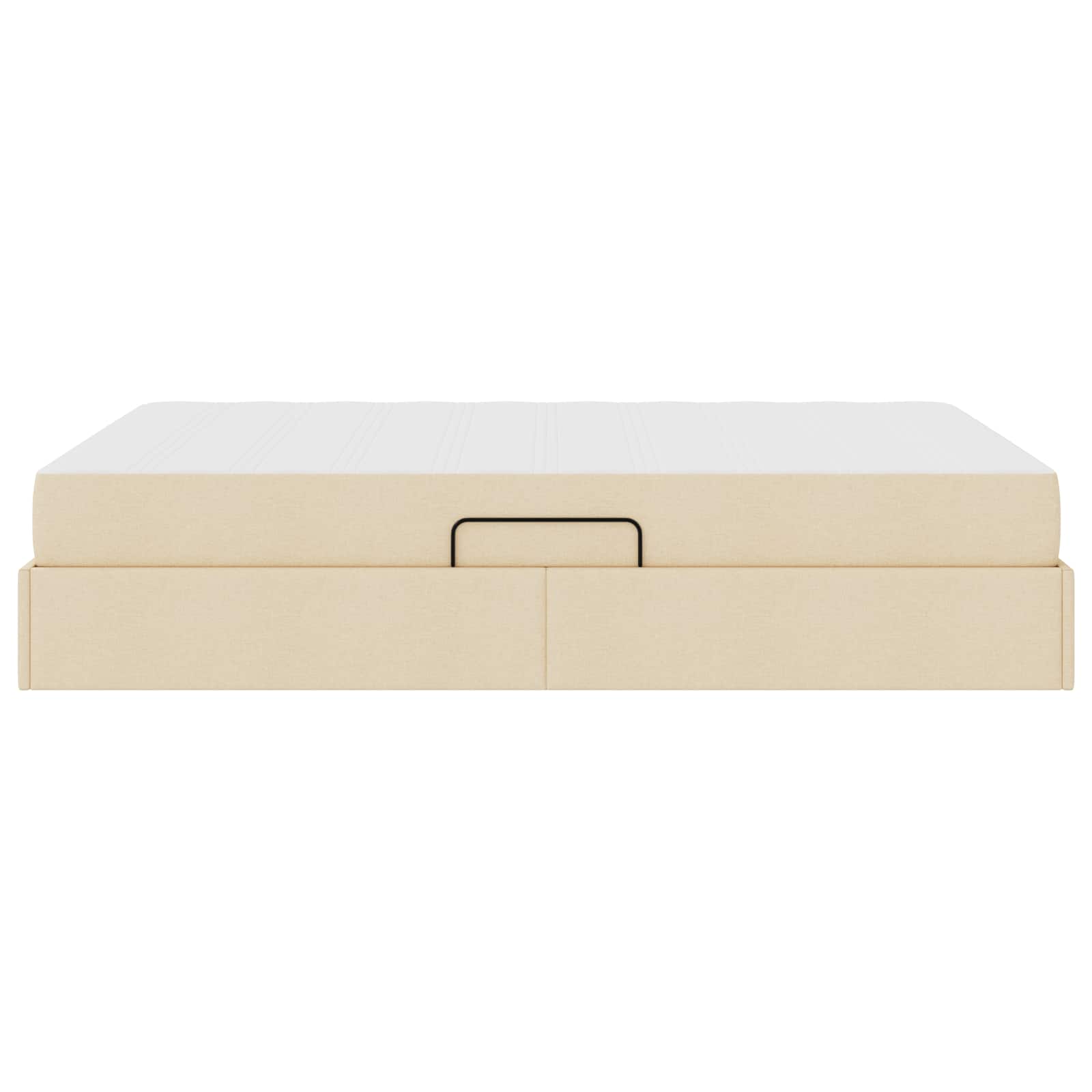 Letto con contenitore e materasso Crema 140 x 190 cm Poliestere | homemem39