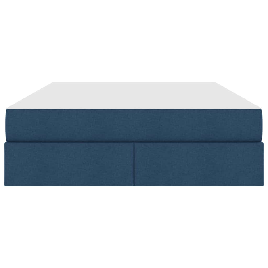 Letto con contenitore e materasso Blu 140 x 190 cm Poliestere | homemem39