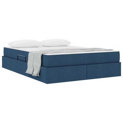Letto con contenitore e materasso Blu 140 x 190 cm Poliestere | homemem39