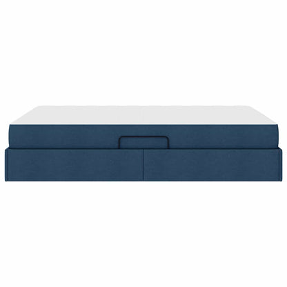 Letto con contenitore e materasso Blu 140 x 190 cm Poliestere | homemem39