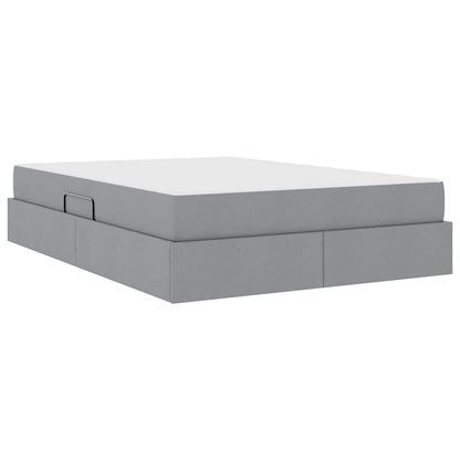 Letto con contenitore e materasso Grigio chiaro 140 x 200 cm | homemem39