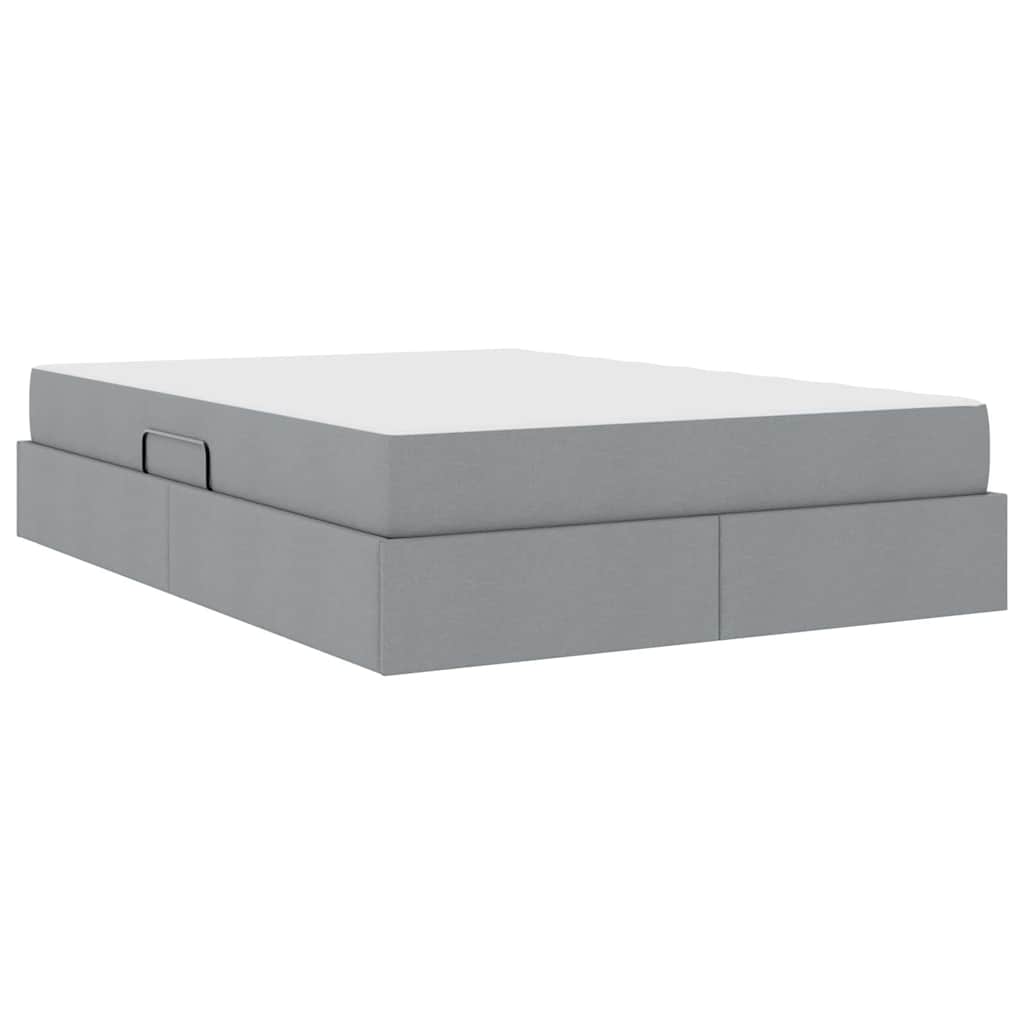 Letto con contenitore e materasso Grigio chiaro 140 x 200 cm | homemem39