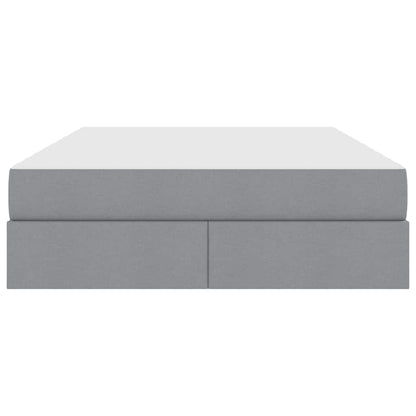 Letto con contenitore e materasso Grigio chiaro 140 x 200 cm | homemem39