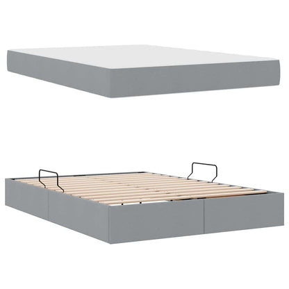 Letto con contenitore e materasso Grigio chiaro 140 x 200 cm | homemem39