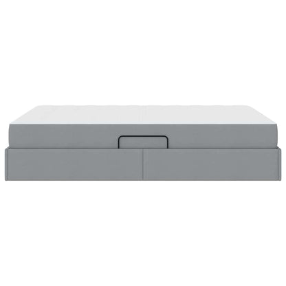Letto con contenitore e materasso Grigio chiaro 140 x 200 cm | homemem39