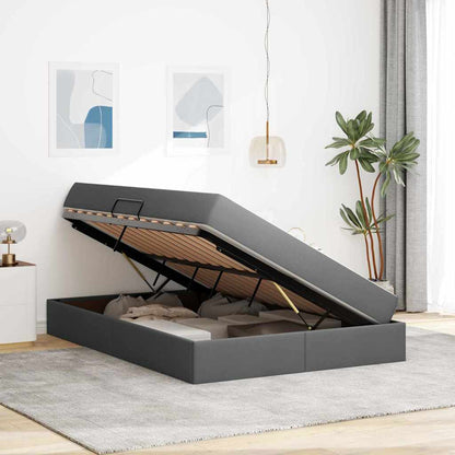 Letto con contenitore e materasso Grigio scuro 140 x 200 cm | homemem39