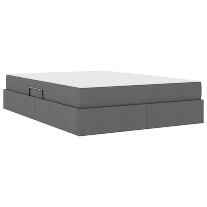 Letto con contenitore e materasso Grigio scuro 140 x 200 cm | homemem39
