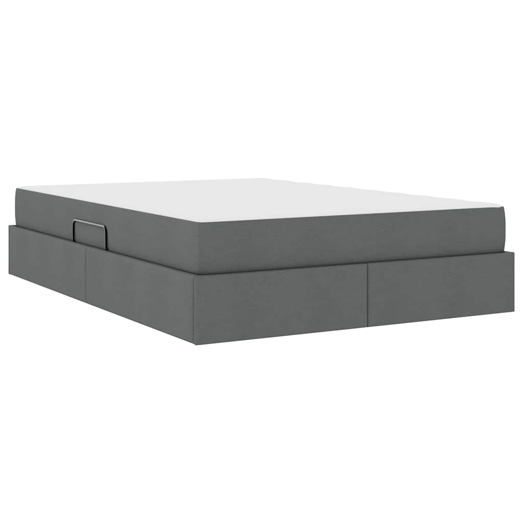 Letto con contenitore e materasso Grigio scuro 140 x 200 cm | homemem39