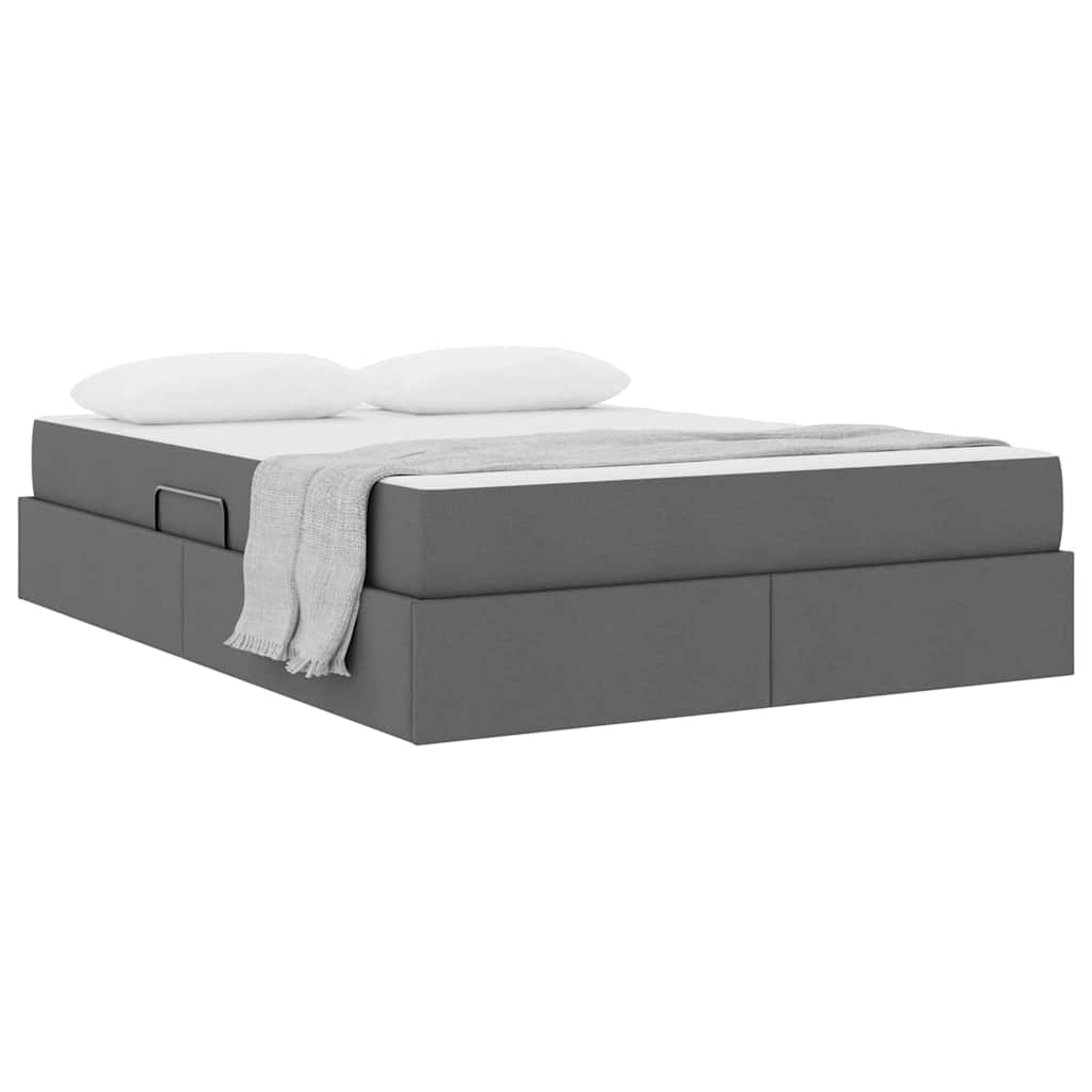 Letto con contenitore e materasso Grigio scuro 140 x 200 cm | homemem39