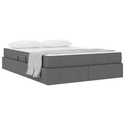 Letto con contenitore e materasso Grigio scuro 140 x 200 cm | homemem39