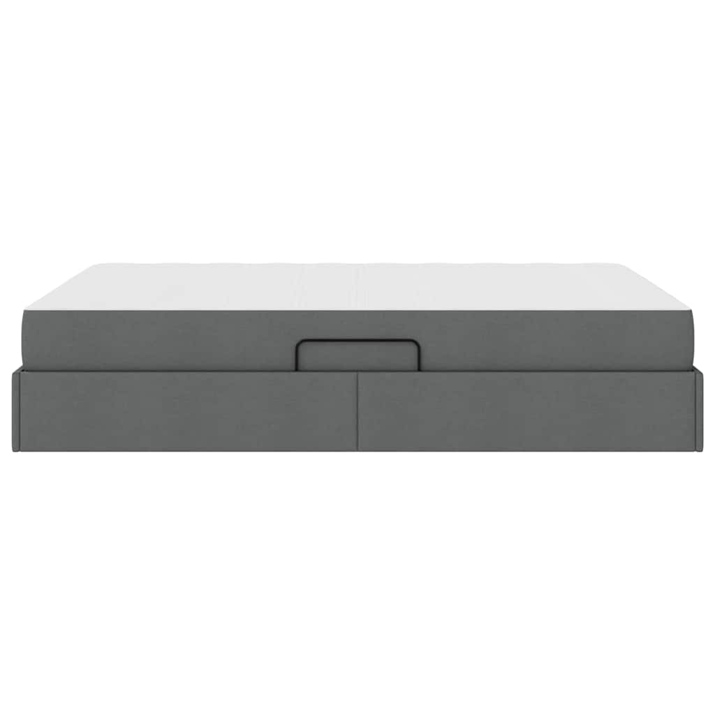 Letto con contenitore e materasso Grigio scuro 140 x 200 cm | homemem39